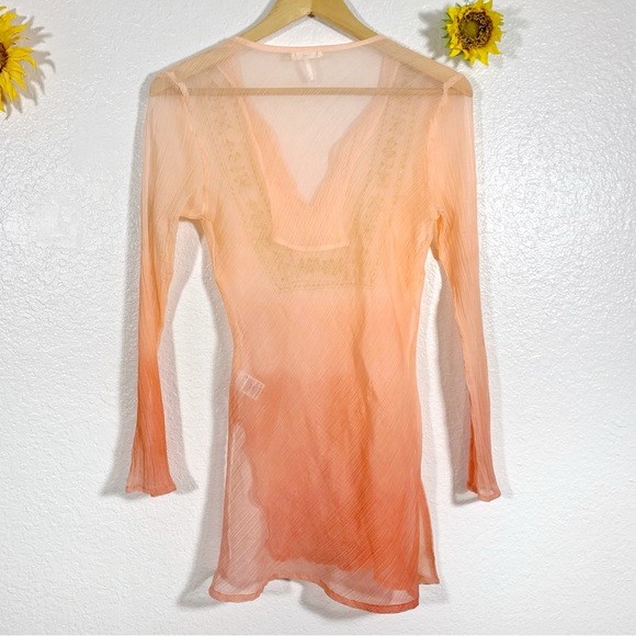 Metro Seven Sequin Coral Tunic Blouse Size Medium Women’s - Picture 4 of 9